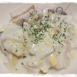 シチューのルゥ使用☆白菜と鶏むね肉の濃厚クリーム煮